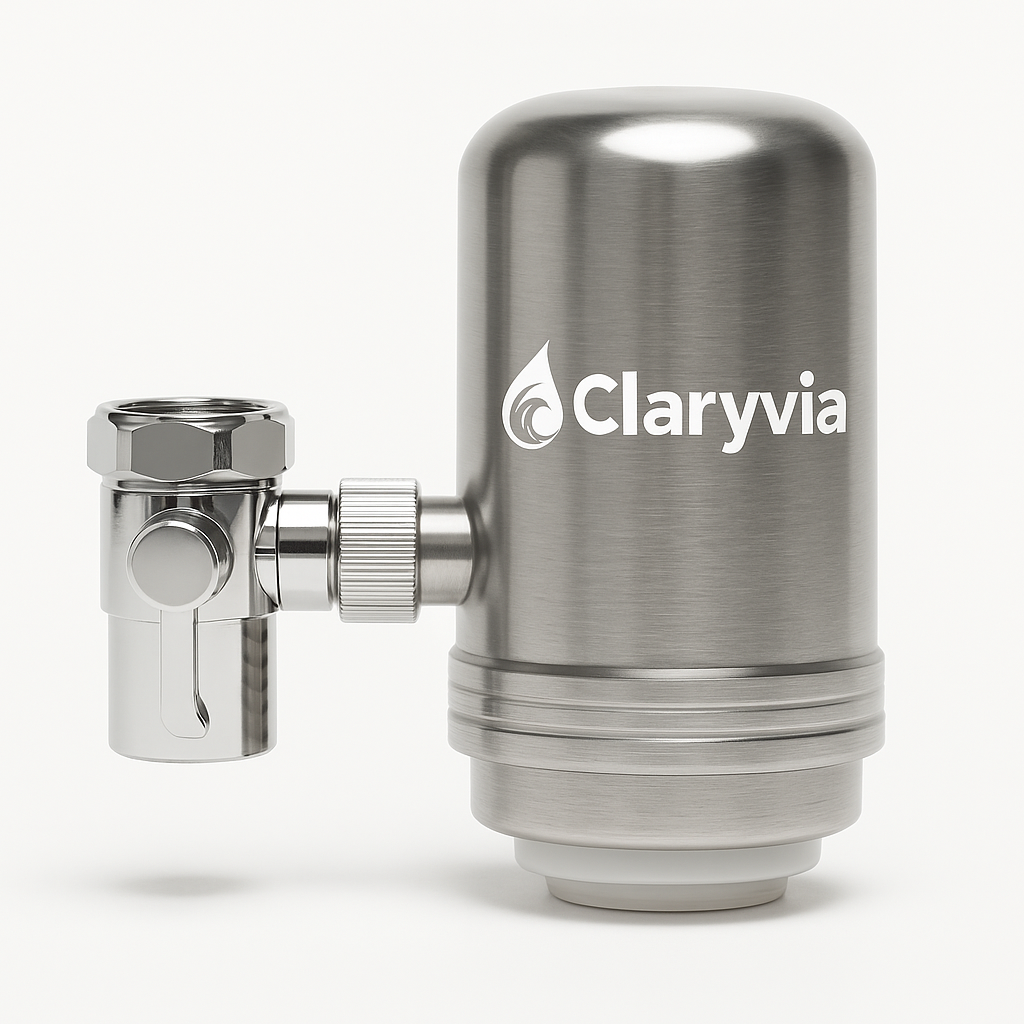 Claryvia® – Filtre Robinet Inox + 1 An de Cartouches Incluses